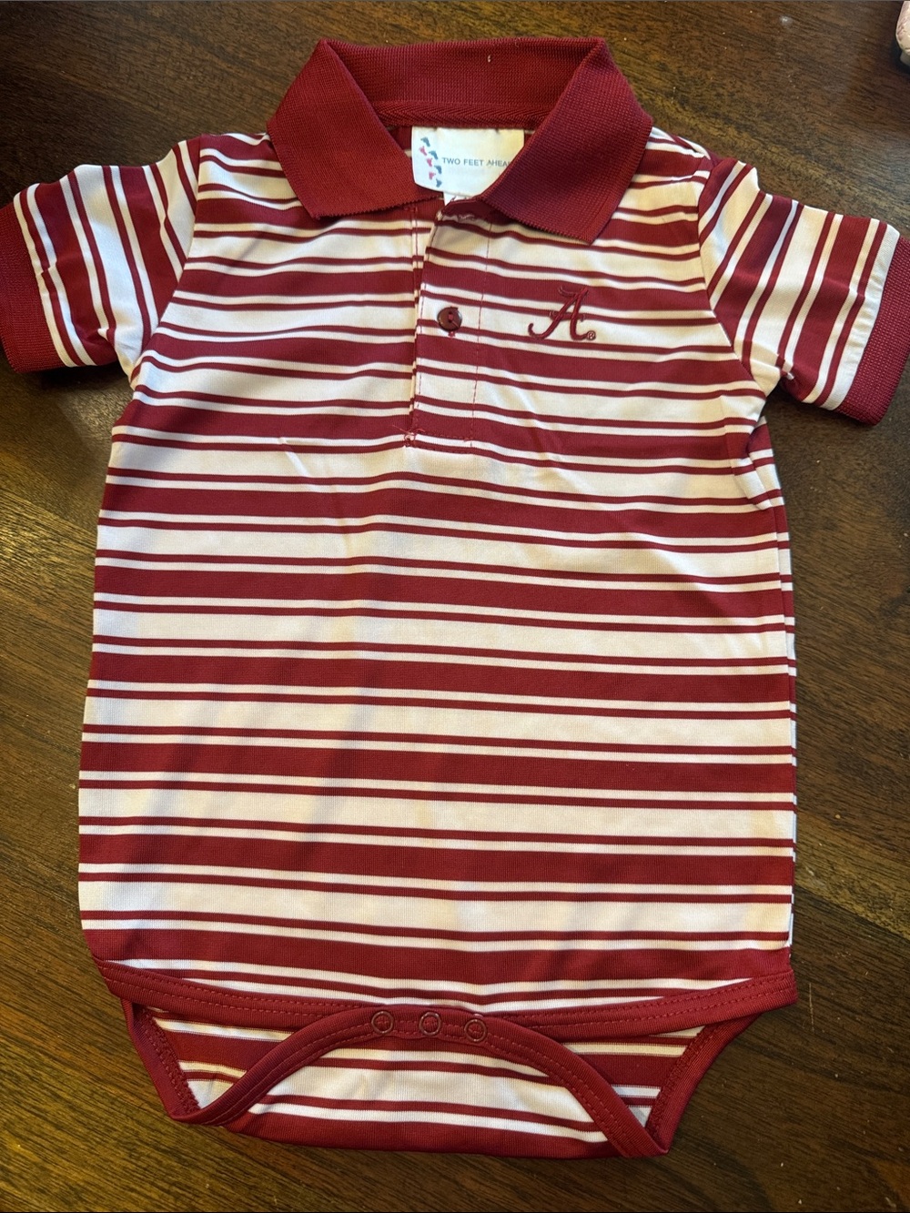 Two Feet Ahead Striped Alabama Crimson Tide Polo One-Piece